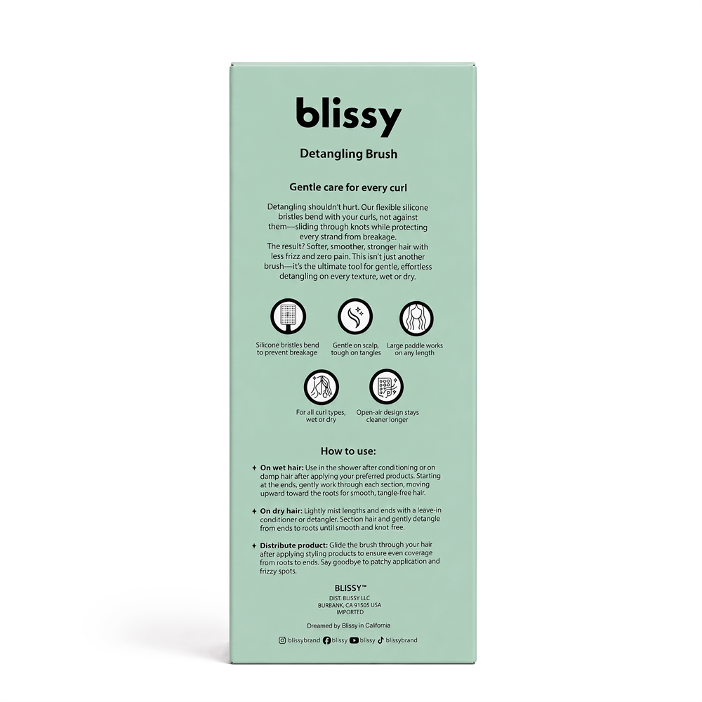 Blissy Detangling Brush - Teal