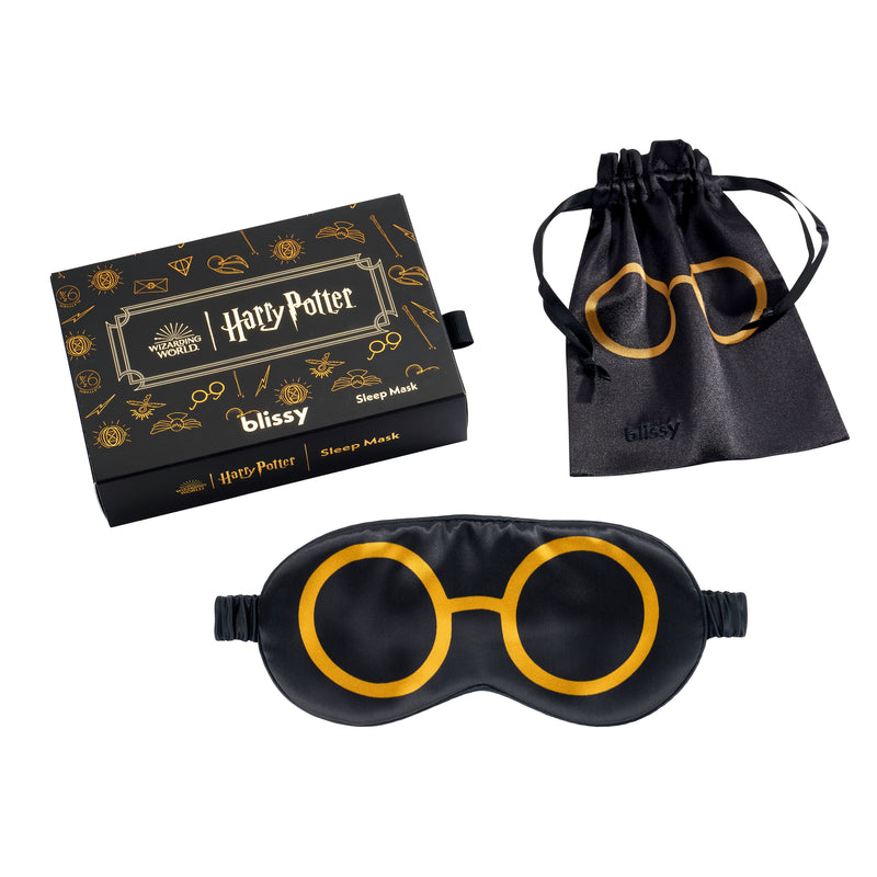 Sleep Mask - Harry Potter™ Wizarding World Icons - Blissy Harry Potter™ Wizarding World Icons Sleep Mask – 22 Momme Mulberry Silk, 100% Silk