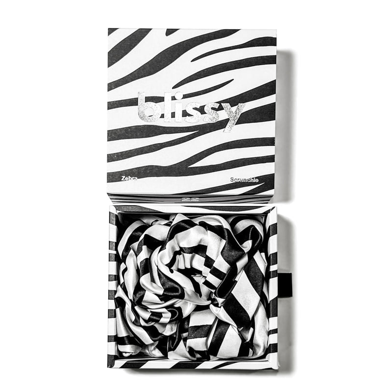 Blissy Oversized Scrunchie - Zebra