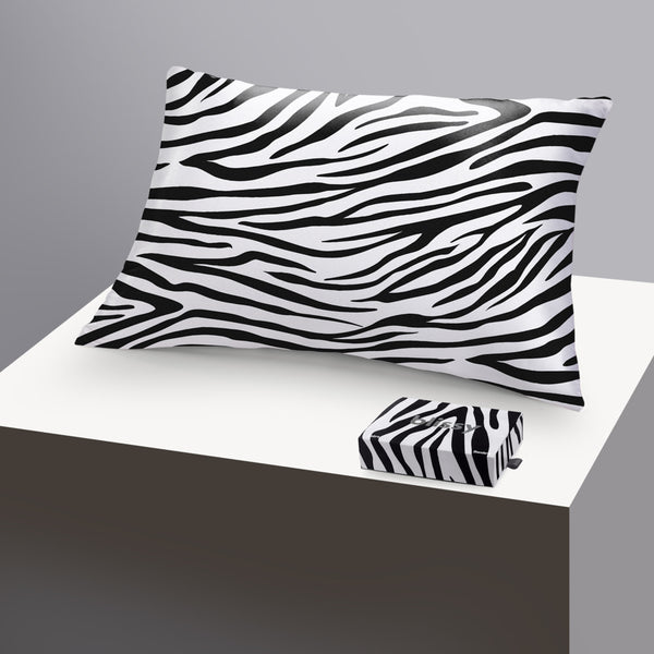 Blissy 100% Mulberry 22-Momme Silk Pillowcase - Zebra - King