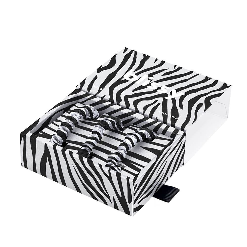 Blissy Skinny Scrunchies - Zebra