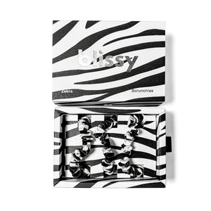 Blissy Skinny Scrunchies - Zebra