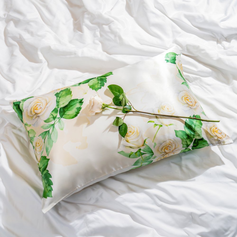 Blissy King Zodiac Flower Pillowcase Lifestyle – Mulberry Silk