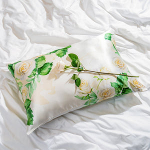 Pillowcase - Zodiac Flower - Cancer White Rose - Standard