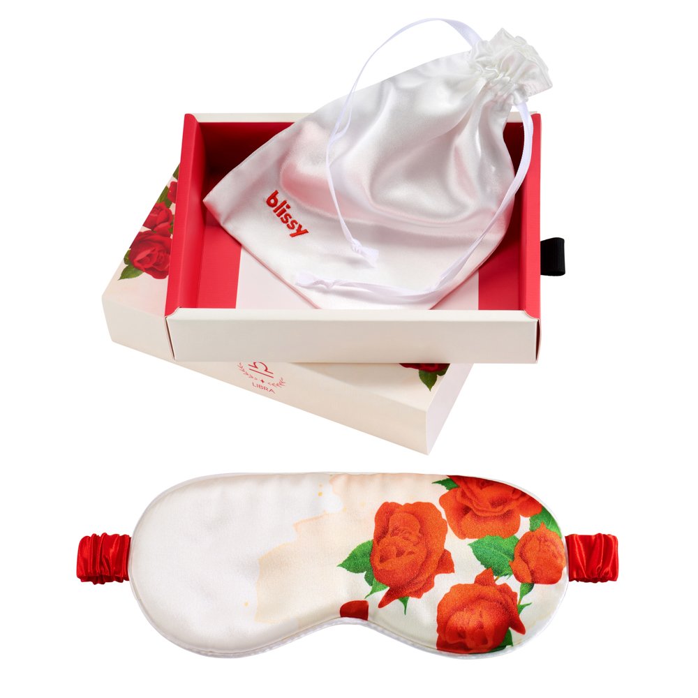 Blissy Zodiac Flower Sleep Mask Lifestyle – Mulberry Silk