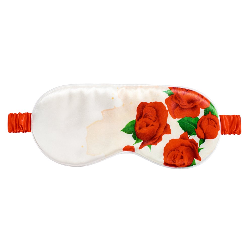 Blissy Zodiac Flower Silk Sleep Mask Detail –