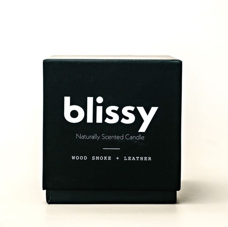 Blissy Candles - Woodsmoke & Leather