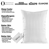 Pillowcase - White Striped - King