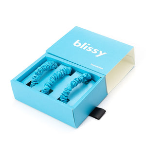 Blissy Skinny Scrunchies - Bahama Blue