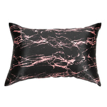 Load image into Gallery viewer, Pillowcase - Rose Black Marble - King