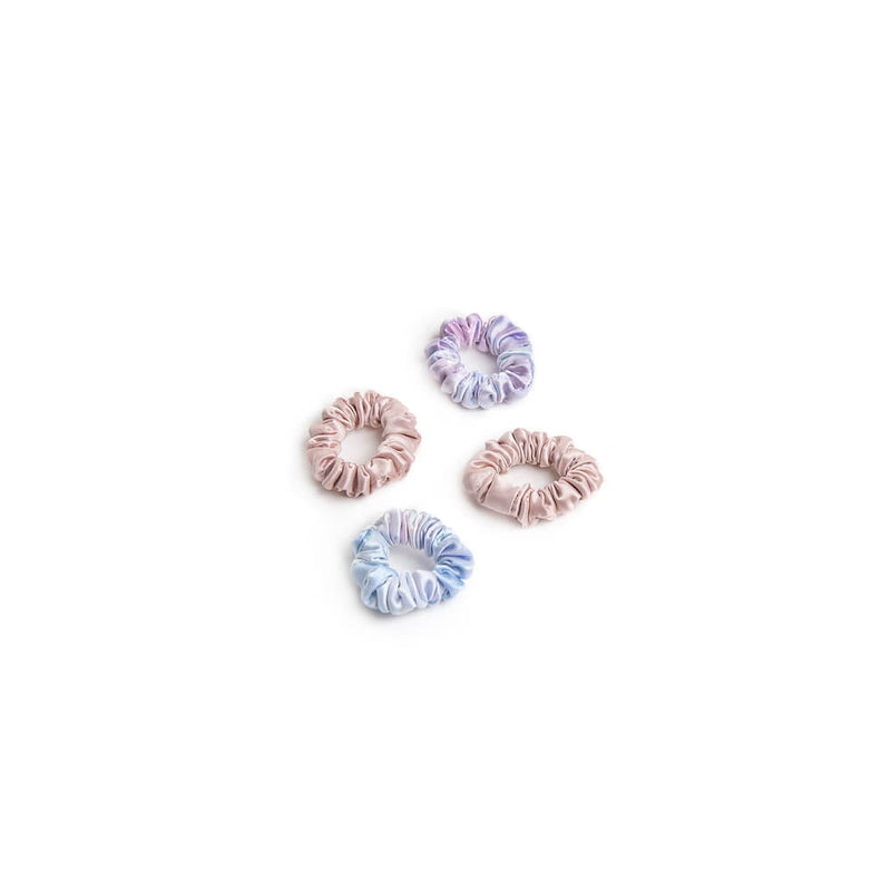 Blissy Scrunchies 9-Piece Set - Black, White, Pink, Tie-Dye