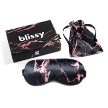 Load image into Gallery viewer, Sleep Mask - Rose Black Marble