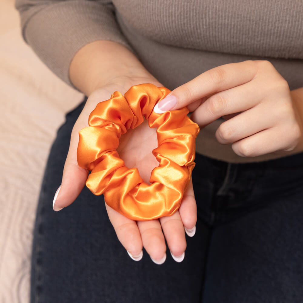 Coral Blissy Scrunchies – Blissy Premium Silk