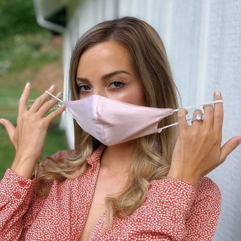 Blissy 100 Mulberry Silk Face Mask Pink