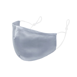 Blissy 100% Mulberry Silk Face Mask - Silver