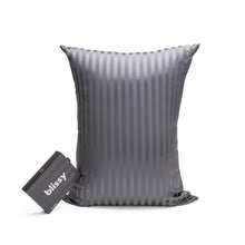 Load image into Gallery viewer, Pillowcase - Grey Striped - Queen