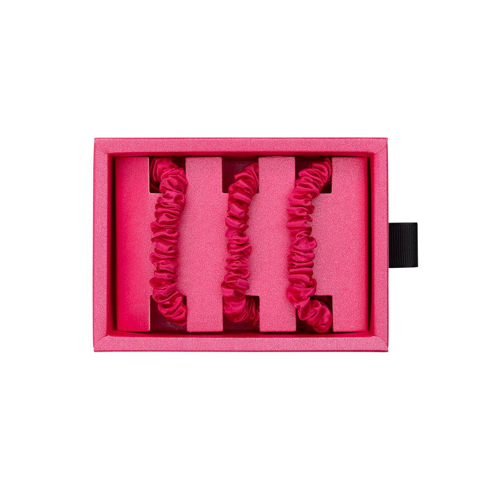 Blissy Hibiscus Silk Blissy Skinny Scrunchies Detail –