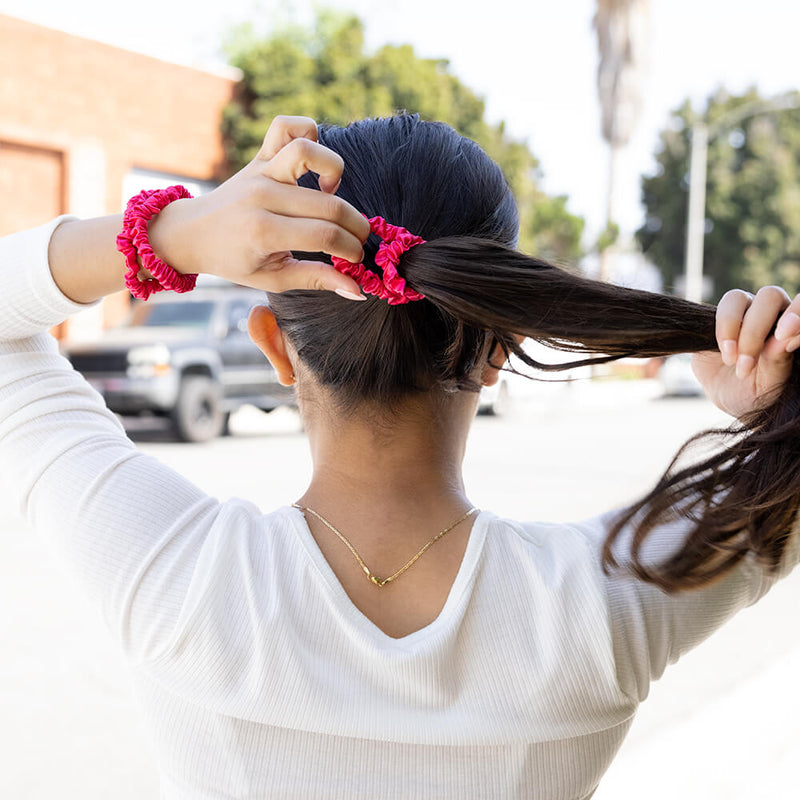 Blissy Skinny Scrunchies - Hibiscus