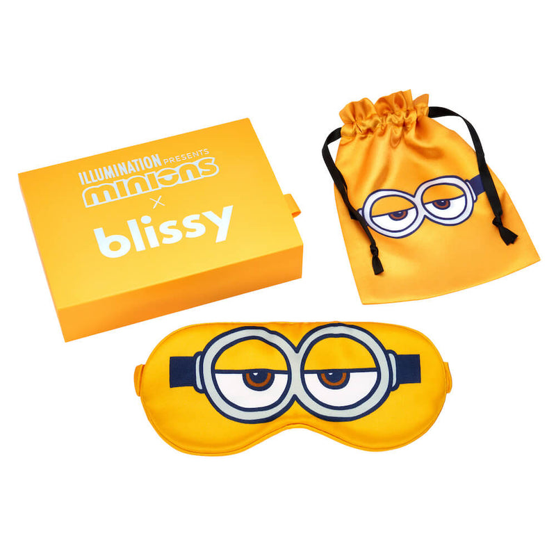 Junior Sleep Mask - Sleepyhead Minion - Blissy Sleepyhead Minion Junior Sleep Mask – 22 Momme Mulberry Silk, 100% Silk