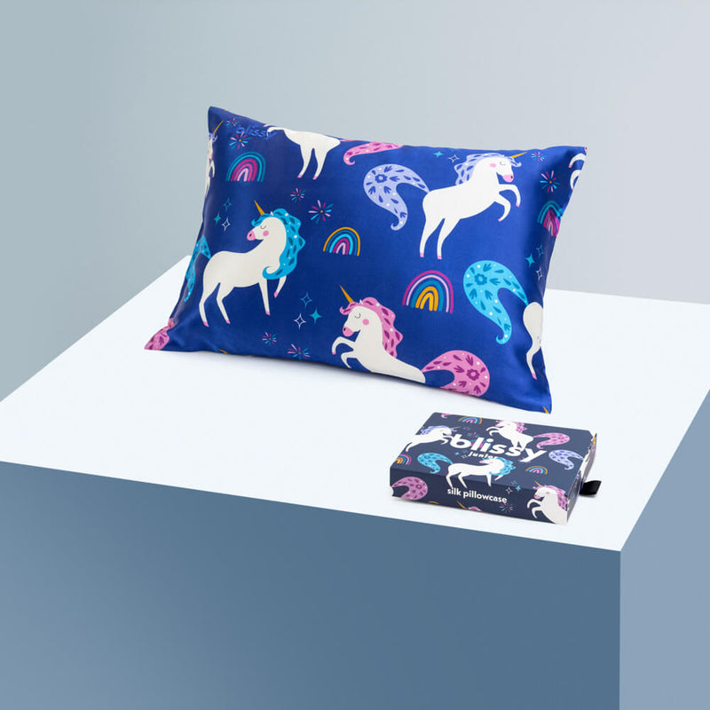 Pillowcase - Unicorn - Toddler - Blissy Unicorn Pillowcase – 22 Momme Mulberry Silk, 100% Silk