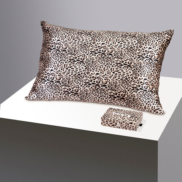 Blissy Queen Leopard Pillowcase – 22 Momme Mulberry Silk, 100% Silk