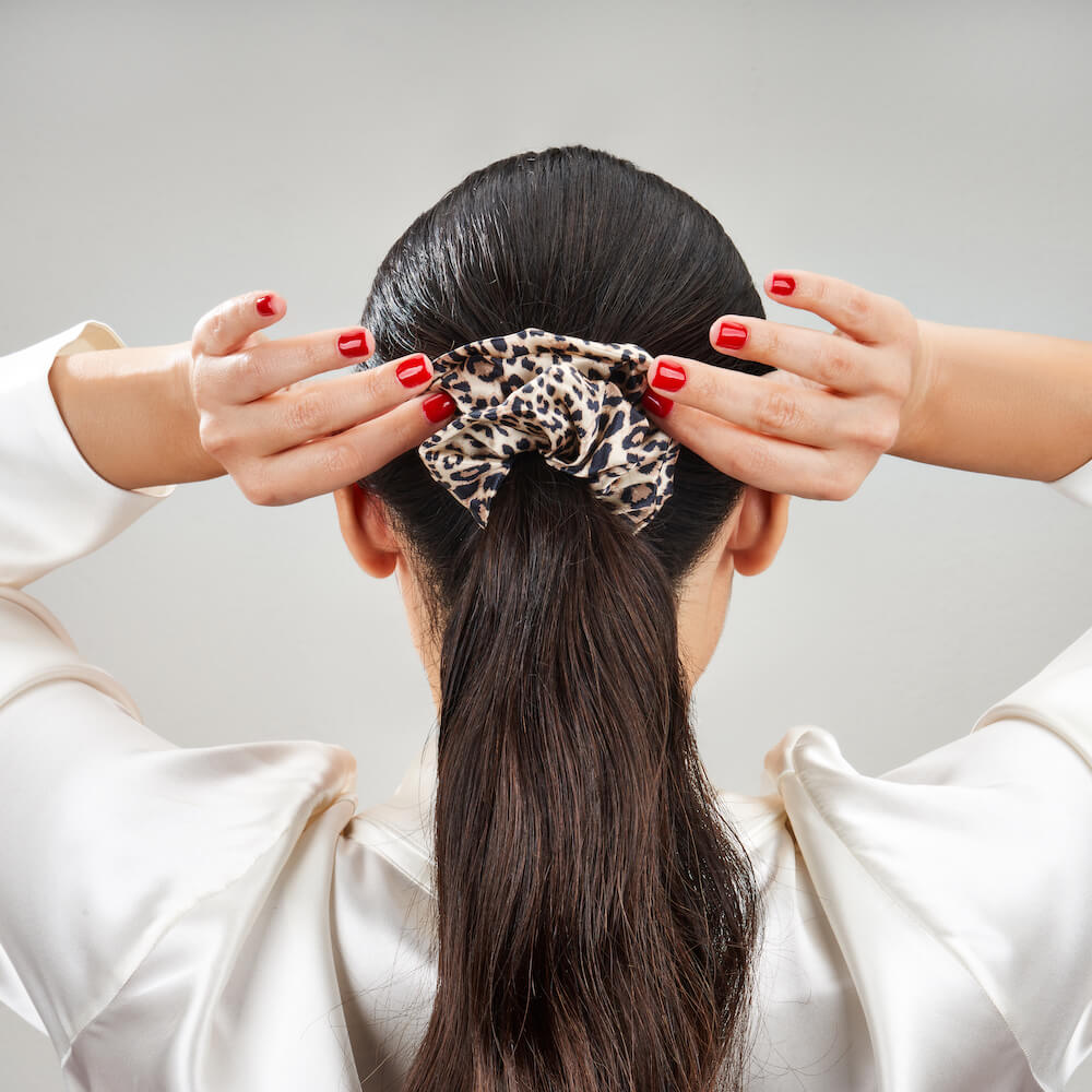 Blissy Mulberry Silk Blissy Scrunchies – Leopard