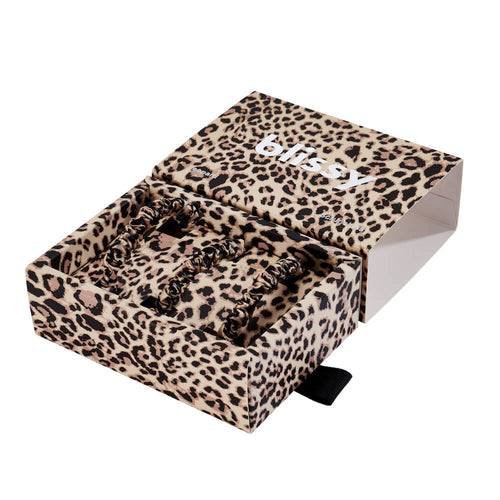 Blissy Skinny Scrunchies - Leopard