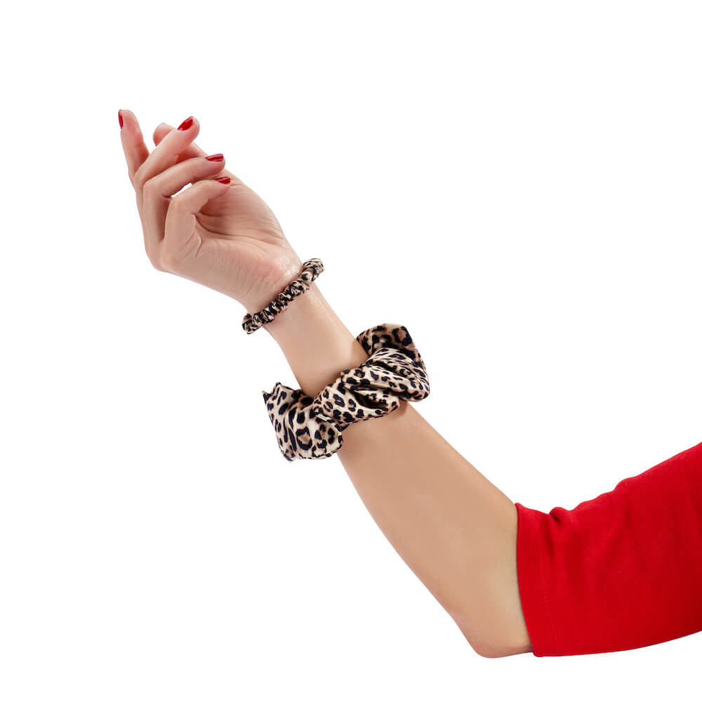 Leopard Blissy Skinny Scrunchies – Blissy Premium Silk