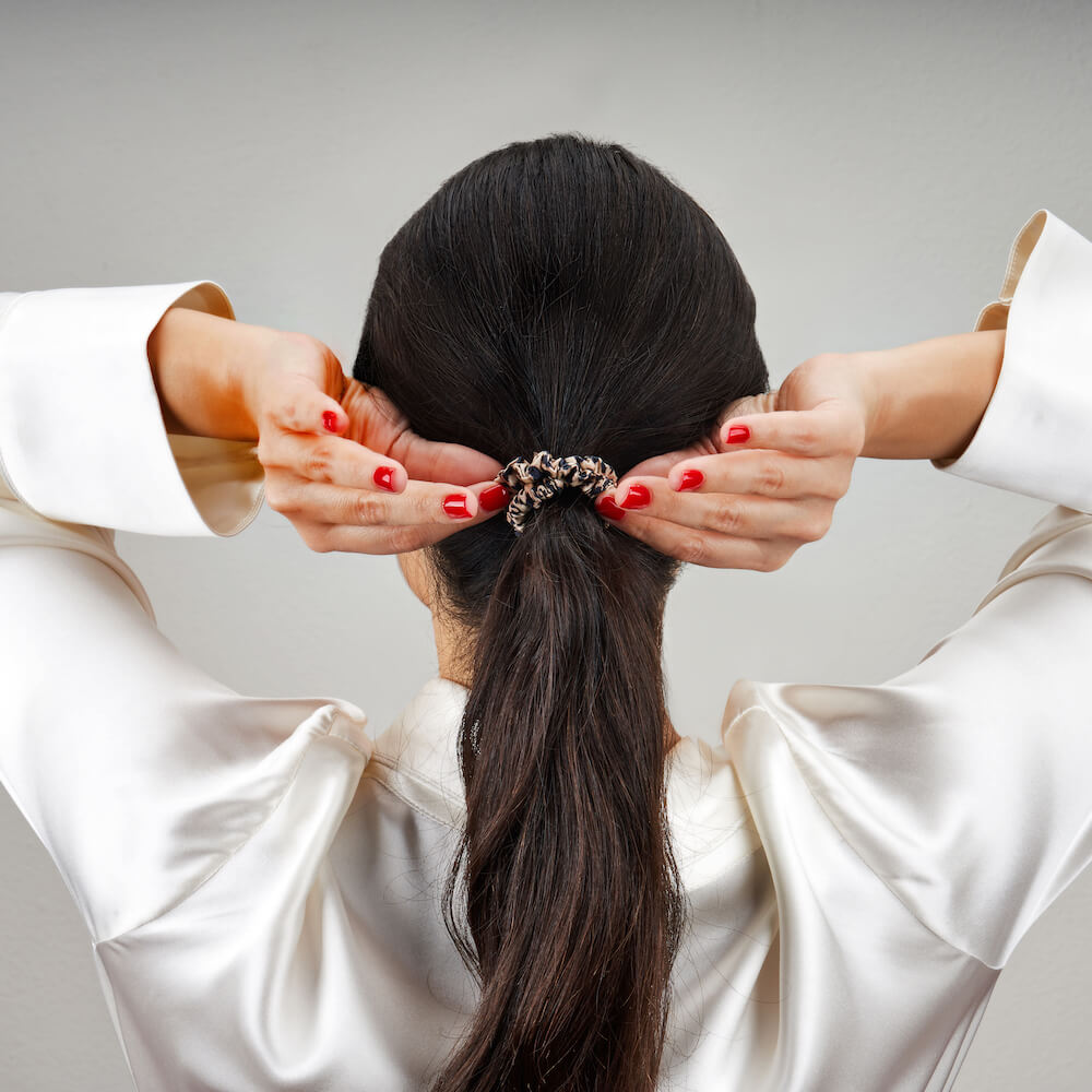 Blissy Mulberry Silk Blissy Skinny Scrunchies – Leopard