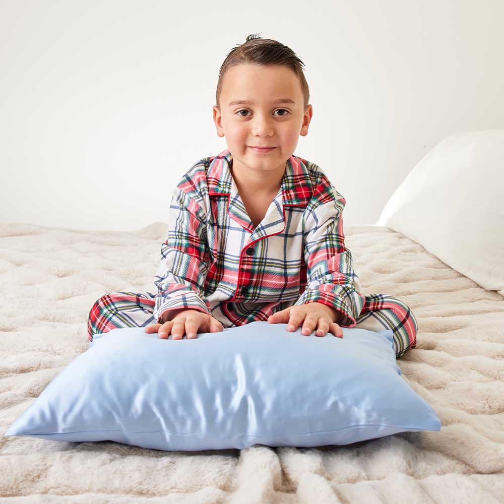 Baby Blue Mulberry Silk Pillowcase – Blissy