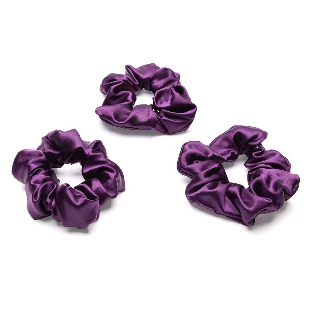 Blissy Royal Purple Silk Blissy Scrunchies Detail –