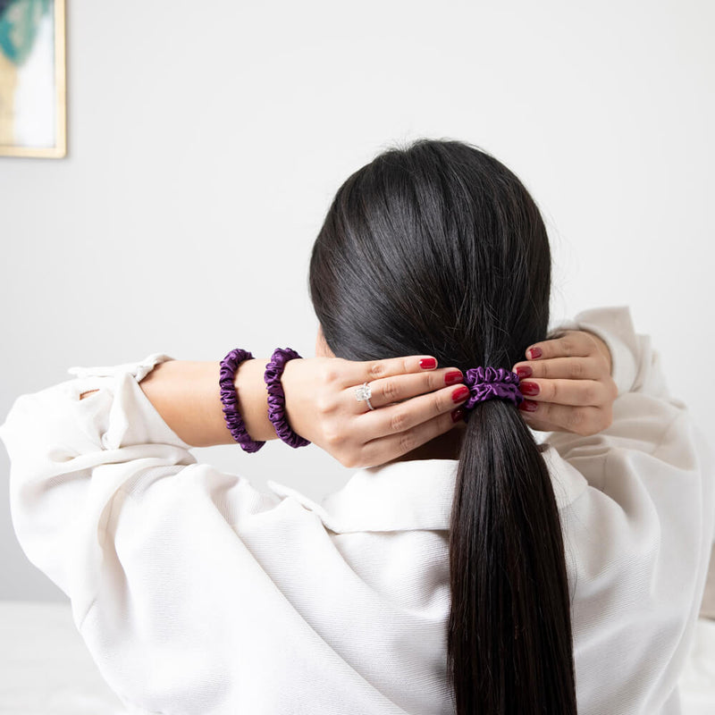 Blissy Skinny Scrunchies - Royal Purple