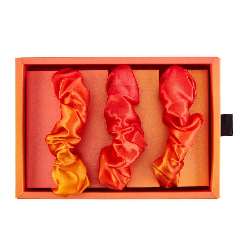 Blissy Scrunchies - Orange Ombre