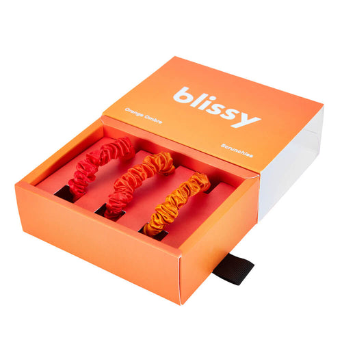 Blissy Skinny Scrunchies - Orange Ombre