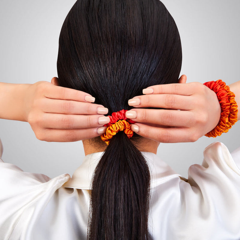 Blissy Skinny Scrunchies - Orange Ombre