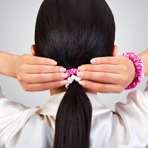 Blissy Skinny Scrunchies - Pink Ombre