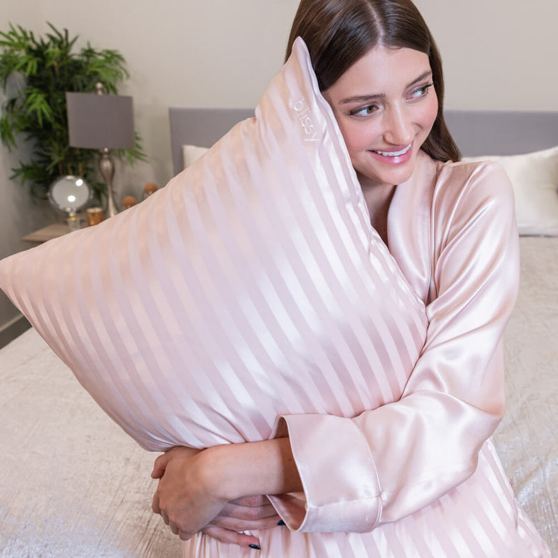 Pillowcase - Pink Striped - King