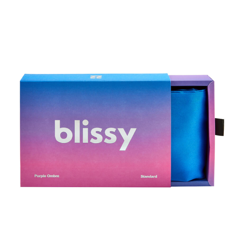 Blissy Mulberry Silk Pillowcase – Purple Ombre Standard