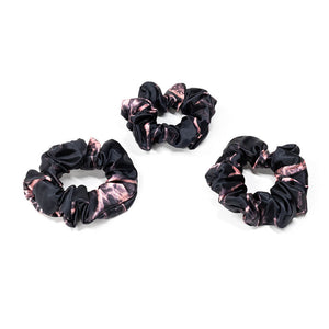 Blissy Scrunchies - Rose Black Marble