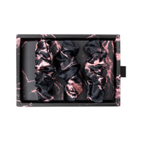 Blissy Scrunchies - Rose Black Marble