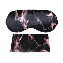 Load image into Gallery viewer, Sleep Mask - Rose Black Marble