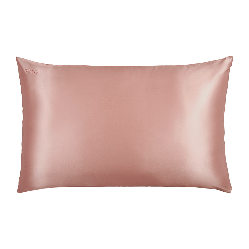 Blissy Rose Gold Silk Pillowcase Detail – Standard