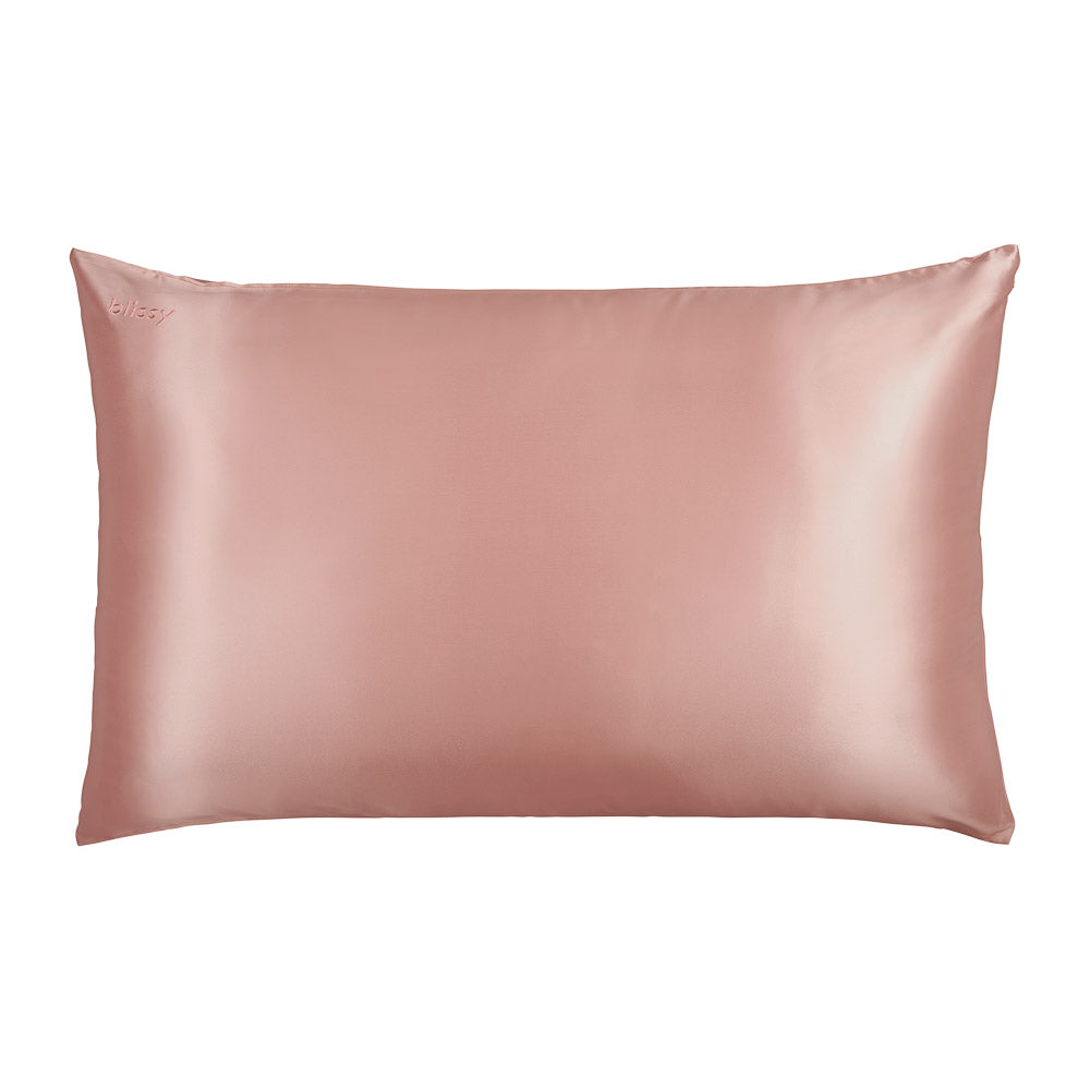 blissy rose gold mulberry silk pillowcase