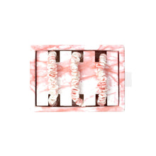 Load image into Gallery viewer, Blissy Skinny Scrunchies - Rose White Marble