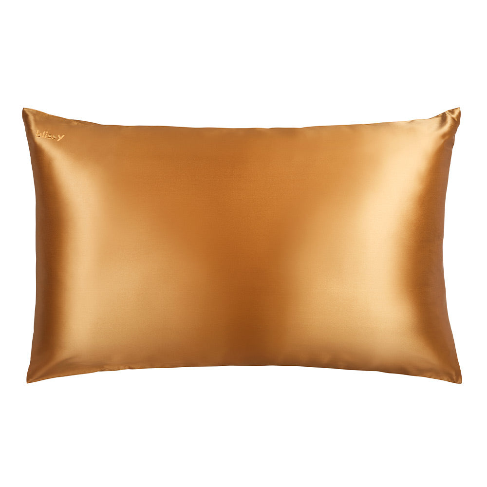 blissy gold mulberry silk pillowcase
