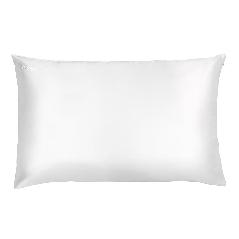 blissy white mulberry silk pillowcase