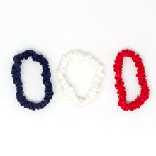 Load image into Gallery viewer, Blissy Skinny Scrunchies - Red, White, Blue