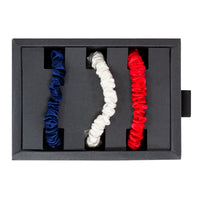 Blissy Skinny Scrunchies - Red, White, Blue