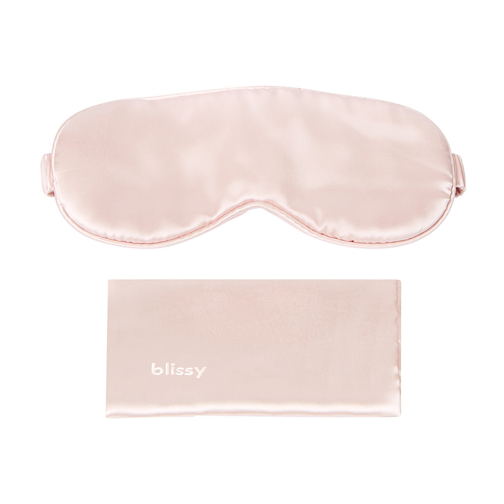 blissy pink silk sleep mask