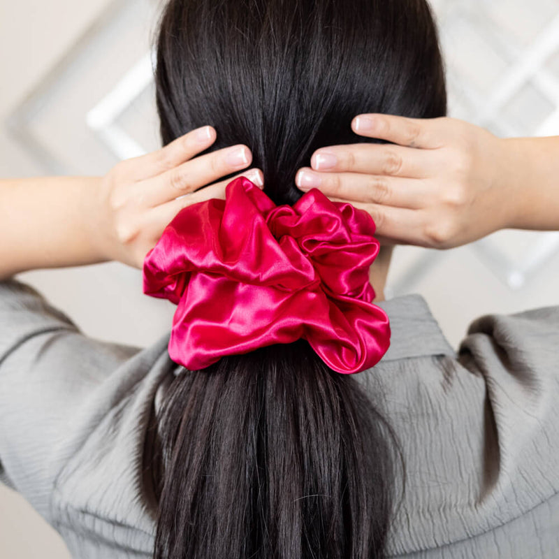 Blissy Oversized Scrunchie - Hibiscus